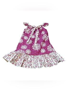 Beary Basics Girls Pink Floral Dress Ruffle Hem Party Travel Beach Vacation